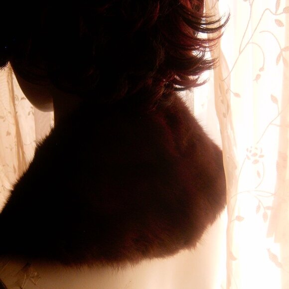 Vintage Genuine Fur and Suede Trinity Bag with Mirror and Coin Purse - Picture 11 of 15